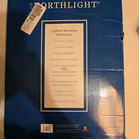 Northlight 17" Double-sided Lighted Santa Sleigh Window Silhouette - Picture 8 of 10